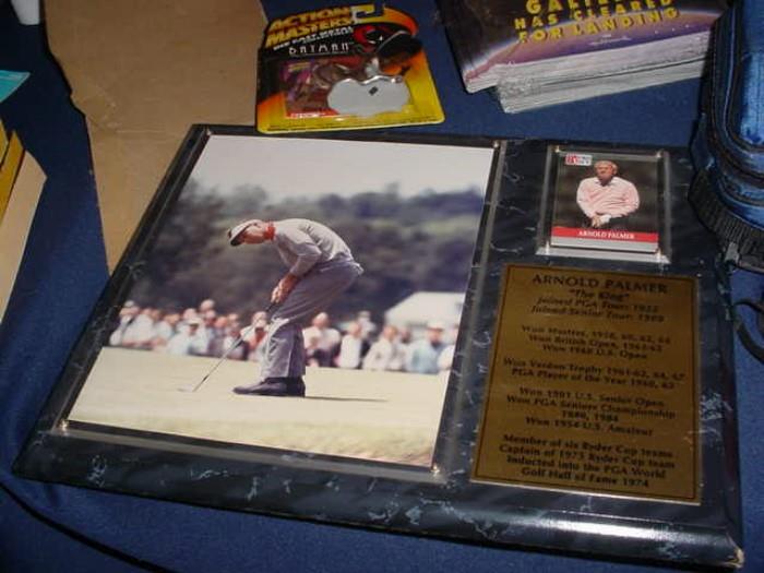 Sports memorabilia, collector cards, photos.