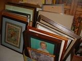 100's of old artwork, photos, frames, posters and other