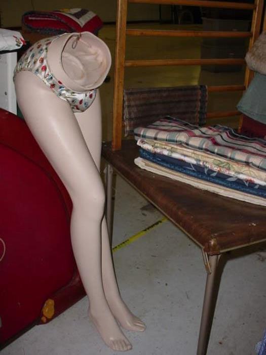 Store mannequin and more fabric
