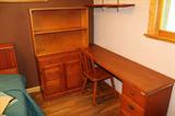 desk and book cabinet w/bedroom set