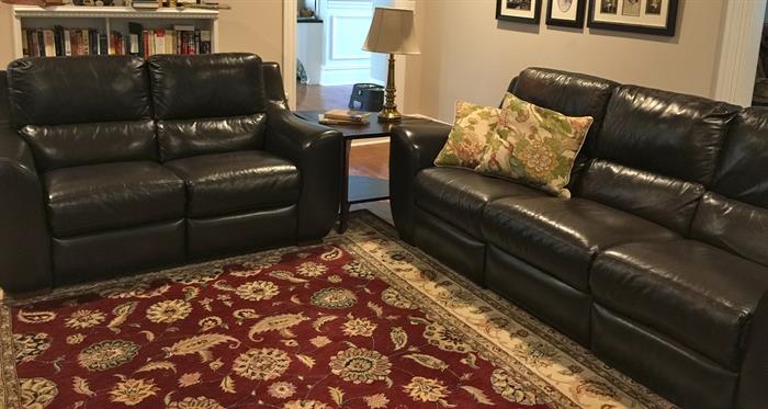 Quality leather reclining Sofa and Loveseat