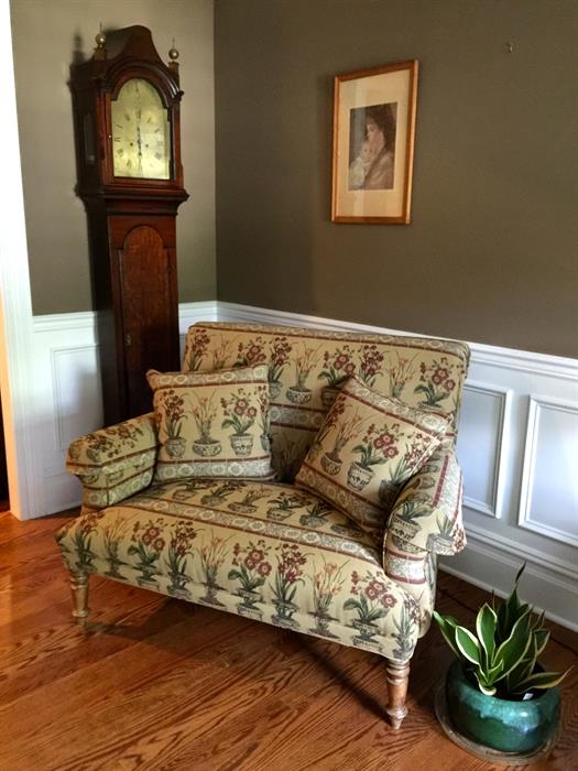 Grandfather clock and Loveseat