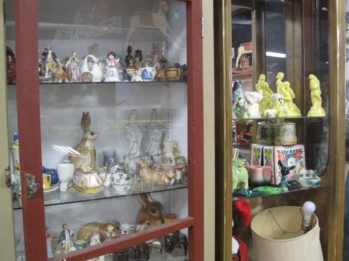pottery and china figurines