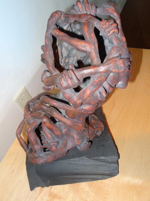 One of a kind, original sculpture by Heidi Lee for 2006 Tacoma exhibit; titled, "Entangled".