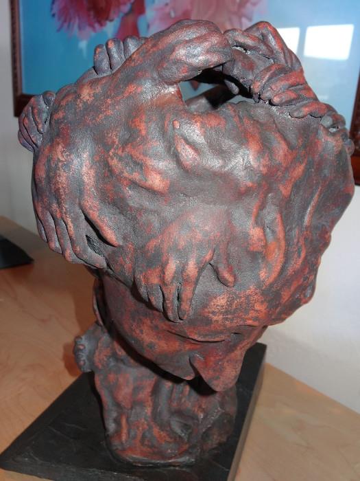 Head of Heidi Lee's sculpture, "Entangled".