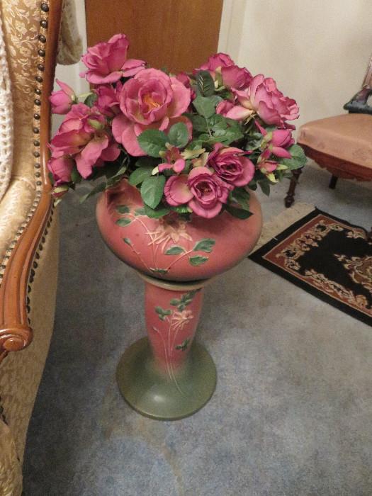 Roseville Vase and stand