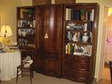 Three section Armoir entertainment cabinet and two bookshelf dresser combinations ( each section will be sold separately)