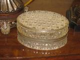 Ornate crystal casket jewelry box