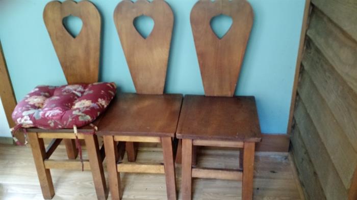Very Old Heart Motif Chairs