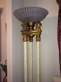 Tri-Lion Large-scale floor lamp.