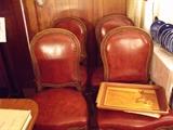 4 of 6 leather chairs with nail head trim