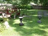 Outdoor furniture and statues