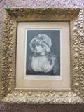 Old Art print in Ornate Frame