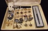 cuff links, tie clips, Fountain Pens