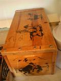 El Rancho wooden toy box