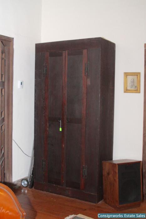 Primitive pine cupboard