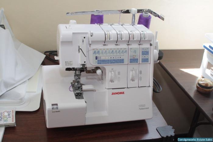 Janome 1200D Professional: It is three machines in one: an Overlock, Cover Hem, and Top Cover Hem. It is versatile, incorporating many flatlock, blanket and overlock stitches, as well as the chain and coverstitch. 