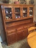 Solid wood buffet China cabinet