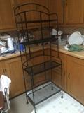 Wrought iron bakers rack