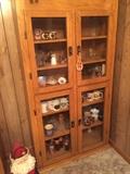 Solid wood curio cabinet