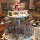 Shot glass and character glasses