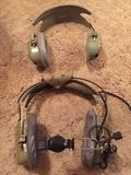 Vintage Airforce pilots headsets . We also have uniforms, hats and medals.