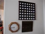 Collectible golf balls and rack (3)