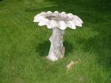 concrete birdbath