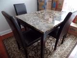 Granite Top Table and Three Chairs                          www.CTOnlineAuctions.com/SandhillsNC