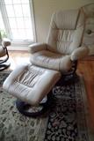 Two Lane Leather Arm Chairs and Foot Rest                www.CTOnlineAuctions.com/SandhillsNC