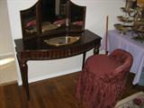 Nice little vanity with mirror and chair