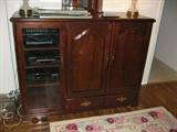 entertainment center with TV, VCR, CD will price separately