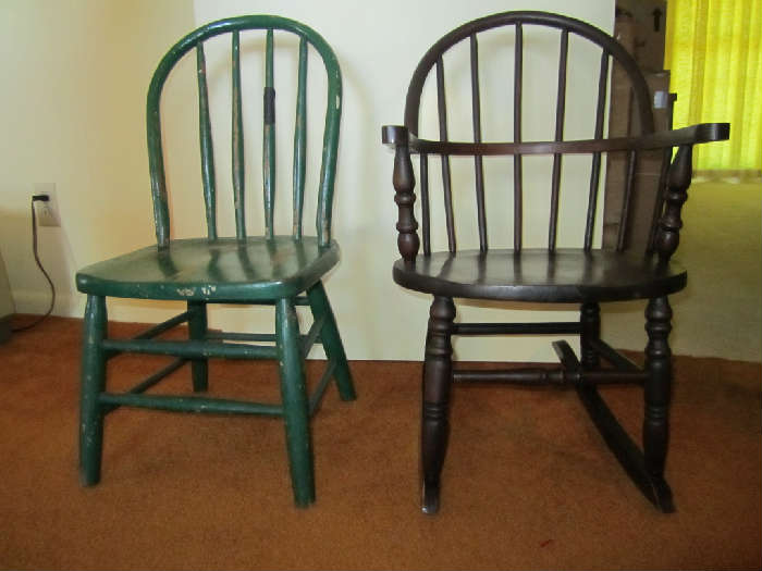 Antique children chairs
