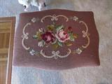 needlepoint foot stool