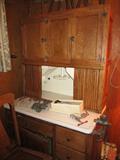 oak antique hoosier