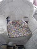 pair of wicker chairs