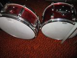 small drum set with cymbals and holders