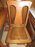 couple of oak chairs