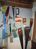 some quality tools including draw knife, cross cut saw and regular hand tools
