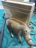 Brass Rhino bookends