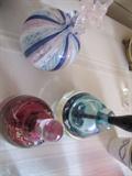 Paperweight and perfume bottles