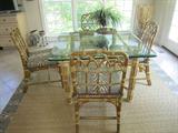 glass top table and 4 chairs