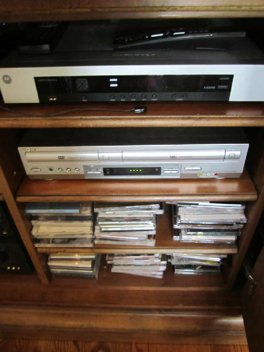 lots of dvd's and cd's