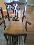 detail of dining room chairs