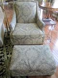 nice chair and ottoman
