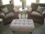 pair of stripped chairs very nice