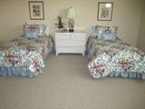 twin wicker Bed room set with 2 nightstands and 1 dresser