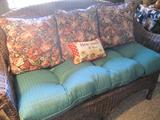 WICKER SET AND CHAIR AND SOFA