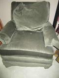 pair of green club chairs