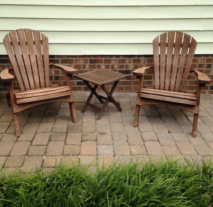 Adirondak wood chairs